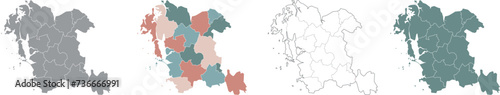 South Korea Korean peninsula Chungcheongnam-do map photo