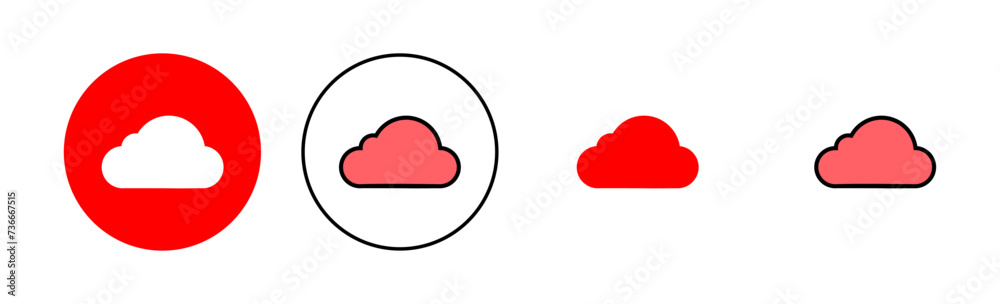 Cloud icon set illustration. cloud sign and symbol Cloud icon set illustration. cloud sign and symbol