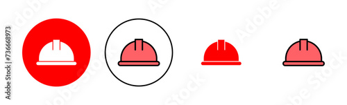 Helmet icon set illustration. Motorcycle helmet sign and symbol. Construction helmet icon. Safety helmet