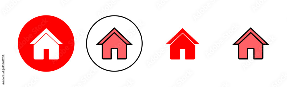 Home icon set illustration. House sign and symbol Home icon set illustration. House sign and symbol