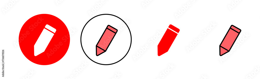 Pencil icon set illustration. pen sign and symbol. edit icon vector Pencil icon set illustration. pen sign and symbol. edit icon vector