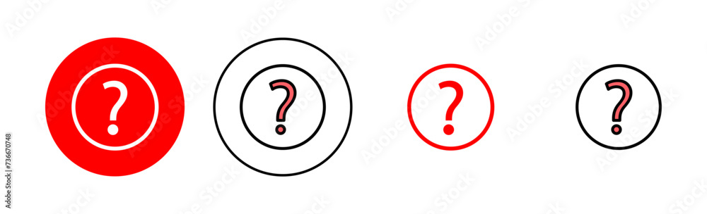 Question icon set illustration. question mark sign and symbol Question icon set illustration. question mark sign and symbol