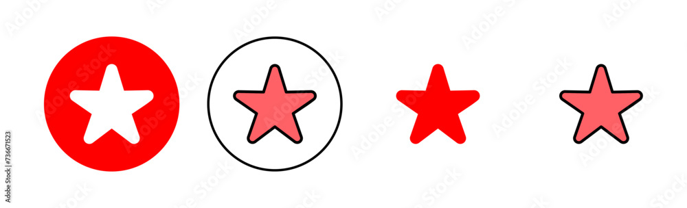 Star Icon set illustration. rating sign and symbol. favourite star icon