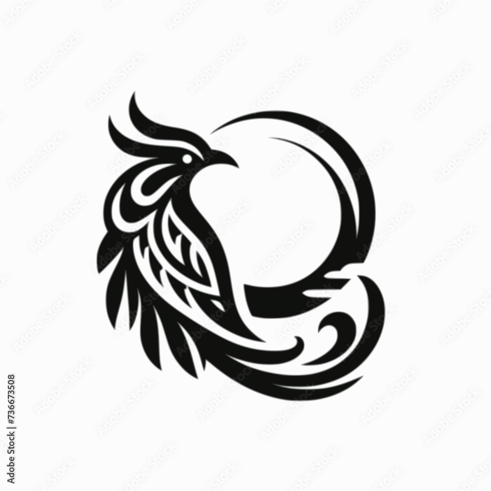 silhouette of a bird on a white background silhouette of a bird on a white background