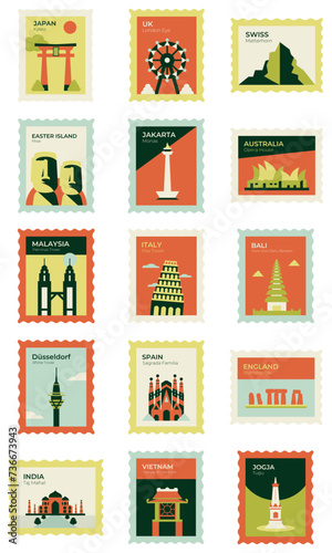 Travel Postage Stamp