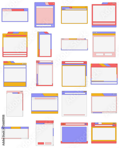 Colorful Retro UI Window Element