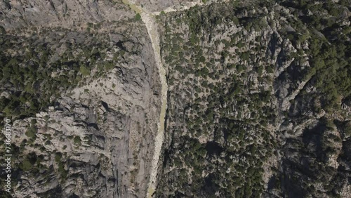 Tazi Canyon Bilgelik Vadisi in Manavgat, Antalya, Turkey. aerial view photo