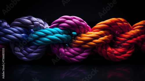 a close up of a rope photo