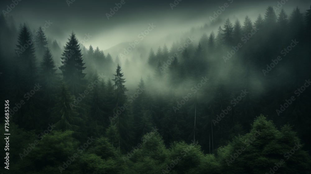 Fog in the forest