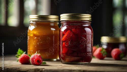  "Artistic Flavors: Captivating Jam Jar Mockups for Delectable Preserves"