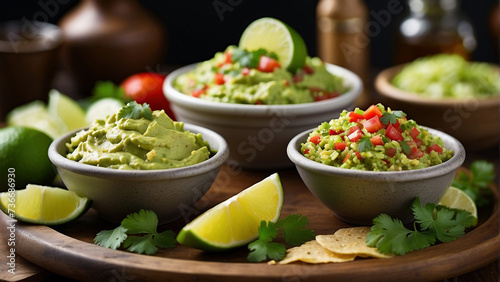  "Exploring Mexican Cuisine: A Savory Selection Featuring Sauce, Guacamole, and Salsa"