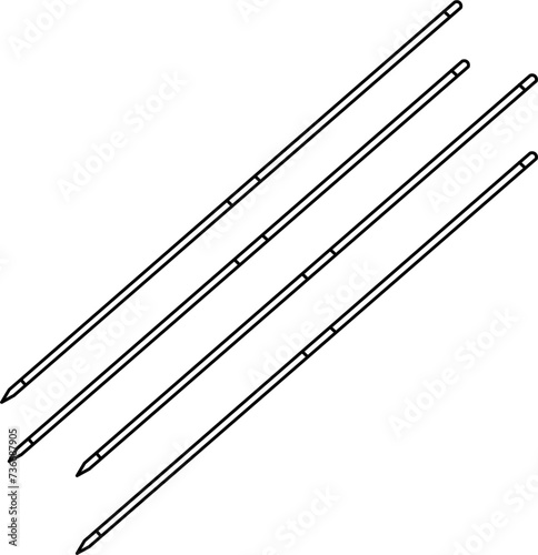 Golf Alignment Outline Illustration Vector