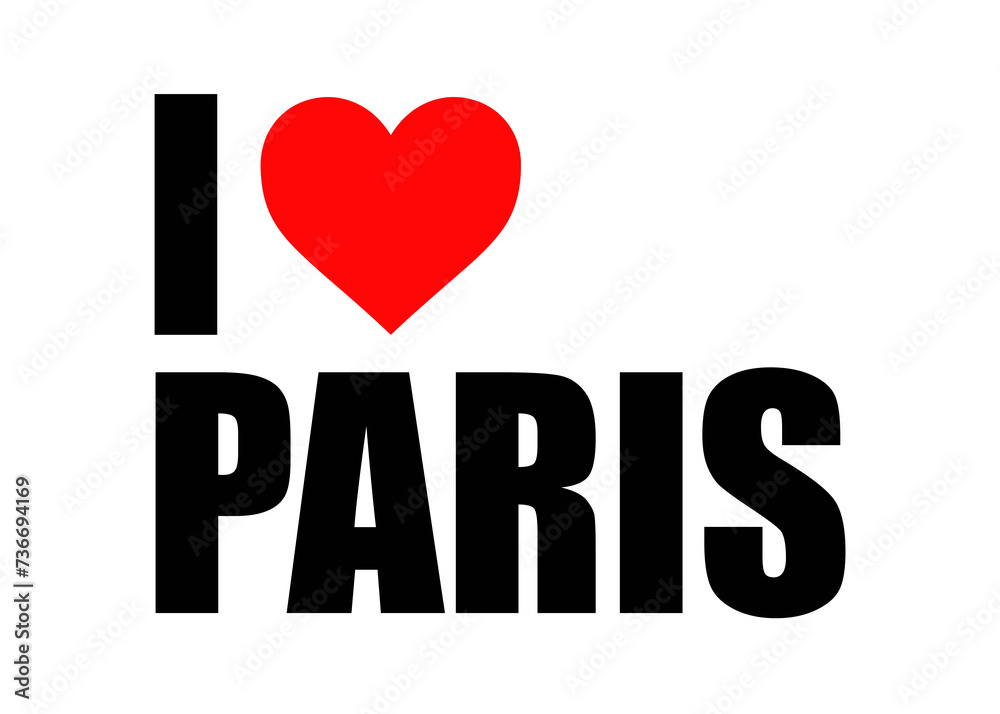 TYPOGRAPHY OF I LOVE PARIS