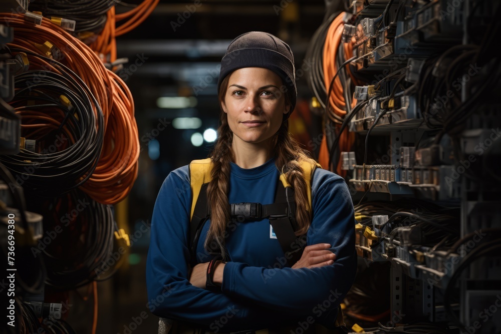 Breaking Barriers: A Female Cable Installer Navigates the Underground Network of Wires