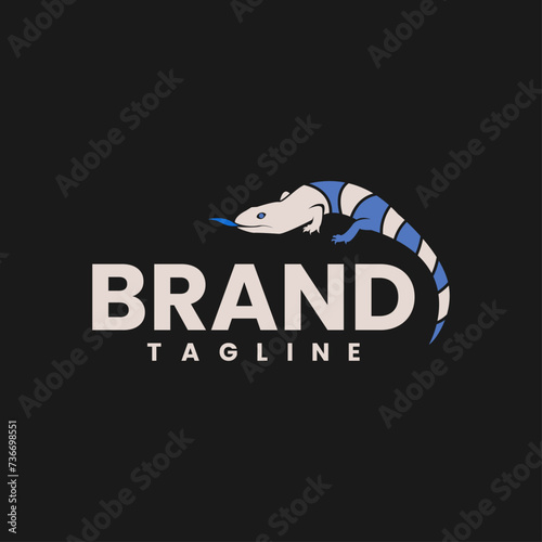 blue tongue lizard logo