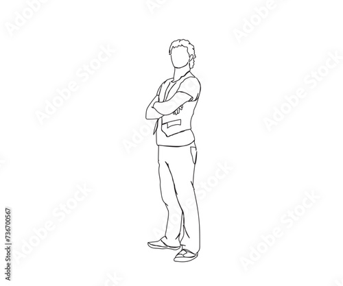 Man  Boy Line Drawing Ai  EPS  SVG  PNG  JPG zip file