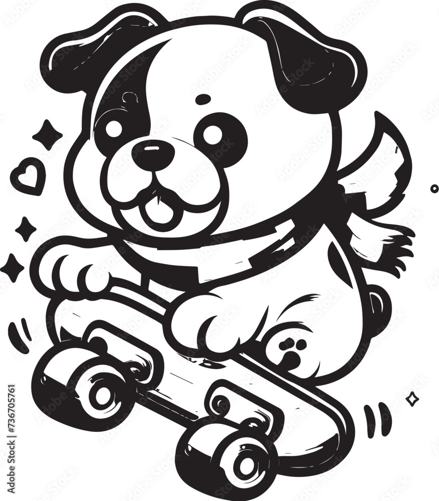 Fototapeta premium puppy with bone