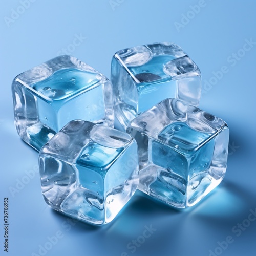 a group of ice cubes