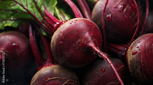 close up of fresh beets with beautiful colors. Farm crops of fresh and organic fruits and vegetables. Healthy food for a healthy life