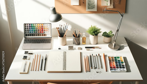 Serene Workspace for Creative Musings