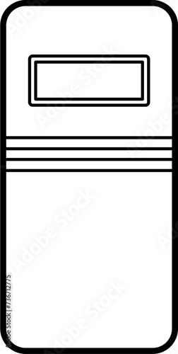 riot shield Outline Illustration Vector