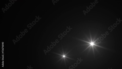 Photographer camera flashes. Random bright blinking lights. Flashing lens flares. Seamless loop photo
