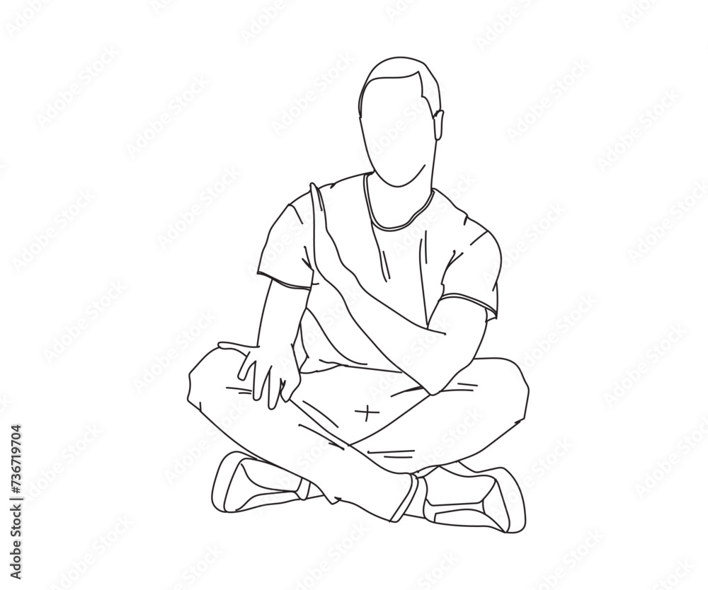 Man, Boy Line Drawing Ai, EPS, SVG, PNG, JPG zip file Man, Boy Line Drawing Ai, EPS, SVG, PNG, JPG zip file