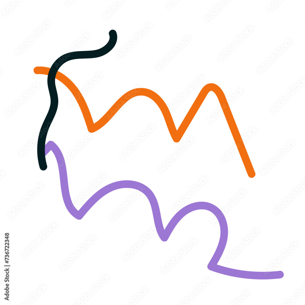 Abstract Squiggly lines vectors