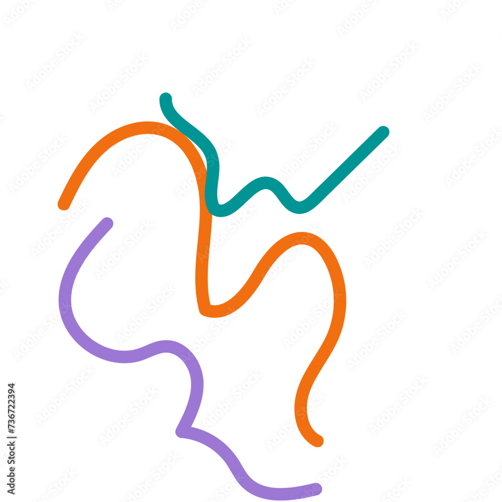 Abstract Squiggly lines vectors