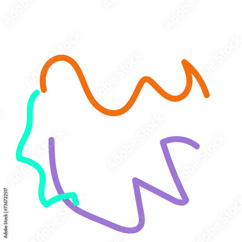 Abstract Squiggly lines vectors