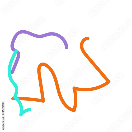 Colourful Abstract Squiggly lines vectors