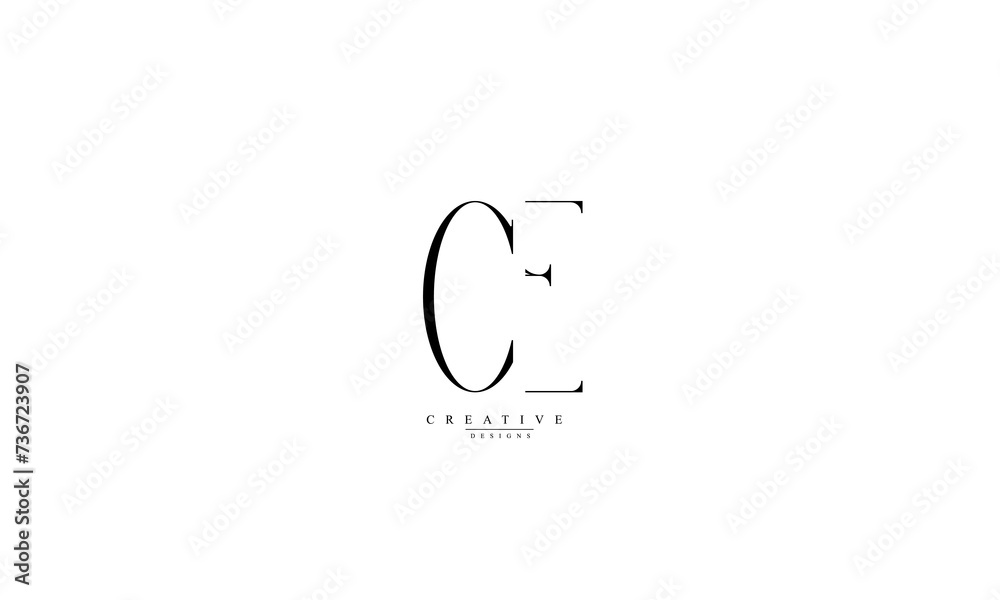 Alphabet letters Initials Monogram logo CE EC C E Alphabet letters Initials Monogram logo CE EC C E