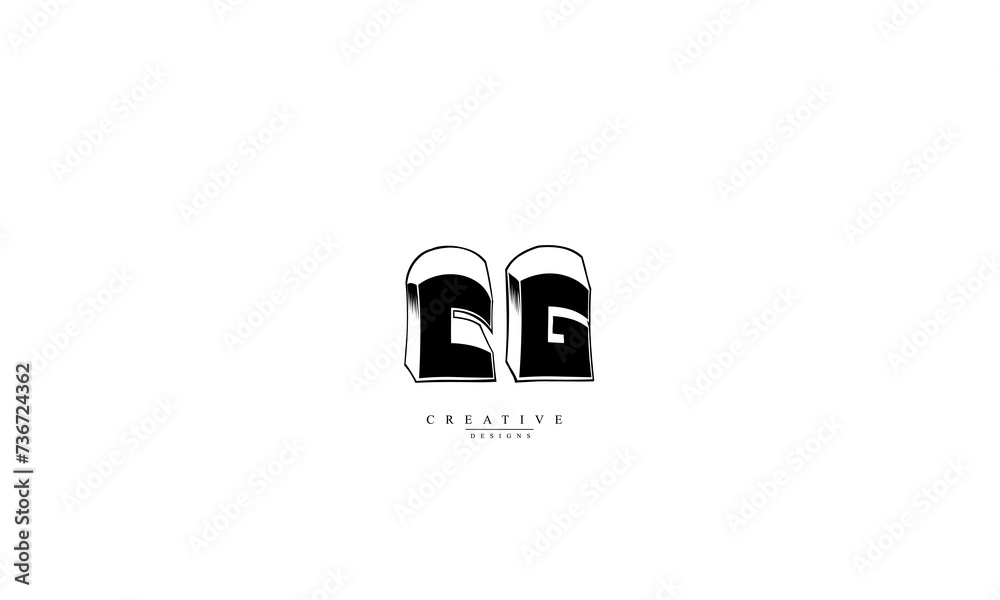 Alphabet letters Initials Monogram logo CG GC C G Alphabet letters Initials Monogram logo CG GC C G