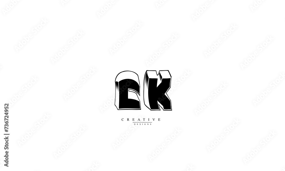 Alphabet letters Initials Monogram logo CK KC C K Alphabet letters Initials Monogram logo CK KC C K