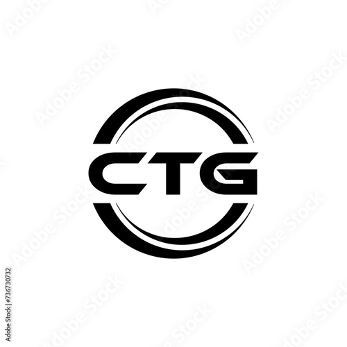 CTG letter logo design with white background in illustrator  vector logo modern alphabet font overlap style. calligraphy designs for logo  Poster  Invitation  etc.