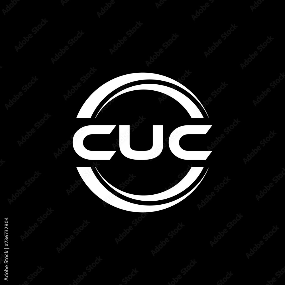 CUC letter logo design with black background in illustrator, vector logo modern alphabet font overlap style. calligraphy designs for logo, Poster, Invitation, etc. CUC letter logo design with black background in illustrator, vector logo modern alphabet font overlap style. calligraphy designs for logo, Poster, Invitation, etc.