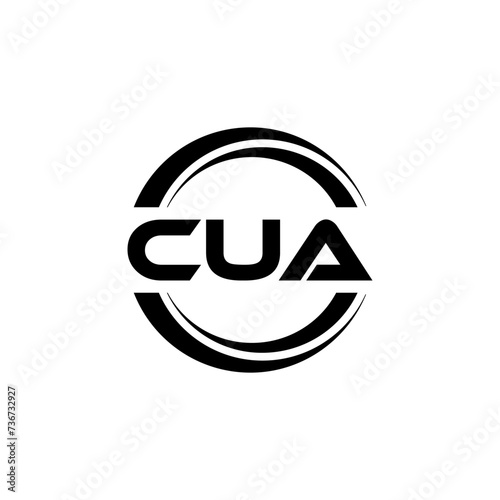 CUA letter logo design with white background in illustrator, vector logo modern alphabet font overlap style. calligraphy designs for logo, Poster, Invitation, etc.