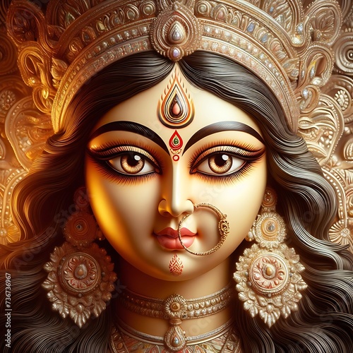 Navratri Maa Durga Portrait photo