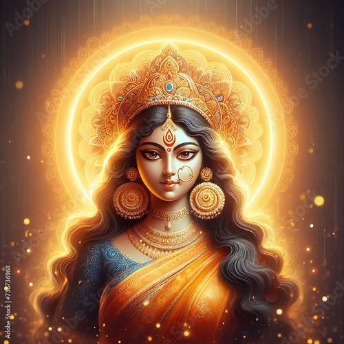 Navratri Maa Durga Portrait photo