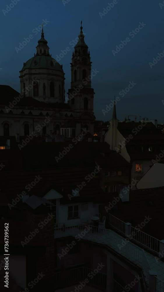 It gets dark in Prague, from day to night, accelerated video It gets dark in Prague, from day to night, accelerated video