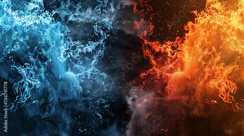 abstract background fire versus ice © IgnacioJulian