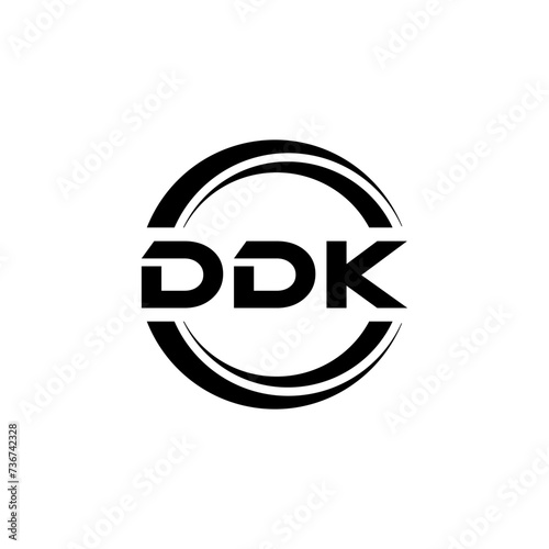 DDK letter logo design with white background in illustrator, vector logo modern alphabet font overlap style. calligraphy designs for logo, Poster, Invitation, etc.