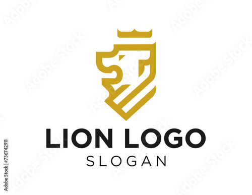 The logo design is about Lion and was created using the Corel Draw 2018 application with a white background.