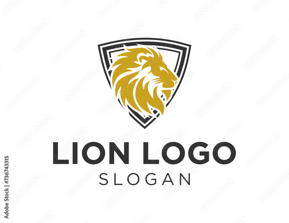 The logo design is about Lion and was created using the Corel Draw 2018 application with a white background.