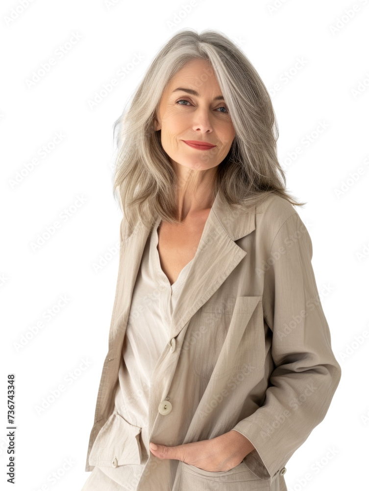 Mature smart looking woman transparent background Mature smart looking woman transparent background