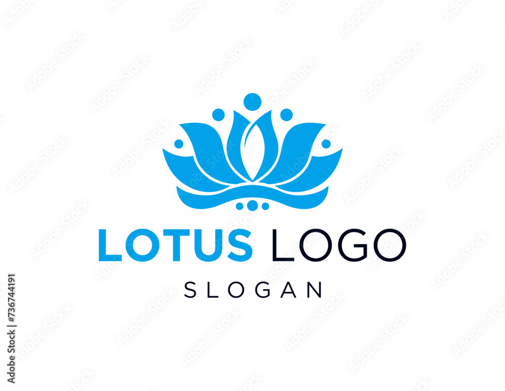 Obraz premium The logo design is about Lotus and was created using the Corel Draw 2018 application with a white background.