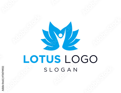 The logo design is about Lotus and was created using the Corel Draw 2018 application with a white background.