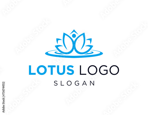 The logo design is about Lotus and was created using the Corel Draw 2018 application with a white background.