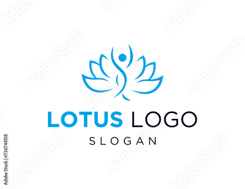 The logo design is about Lotus and was created using the Corel Draw 2018 application with a white background.