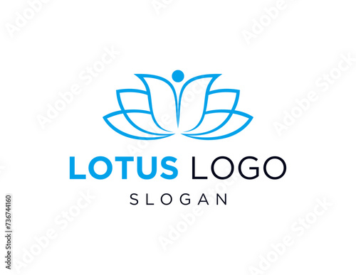 The logo design is about Lotus and was created using the Corel Draw 2018 application with a white background. photo